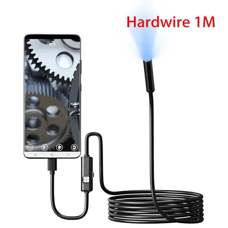 New Android Endoscope Camera 2 IN1 Micro USB Type-C Borescope Mini Camera Waterproof LED Car Inspection For HUAWEI XIAOMI PC
