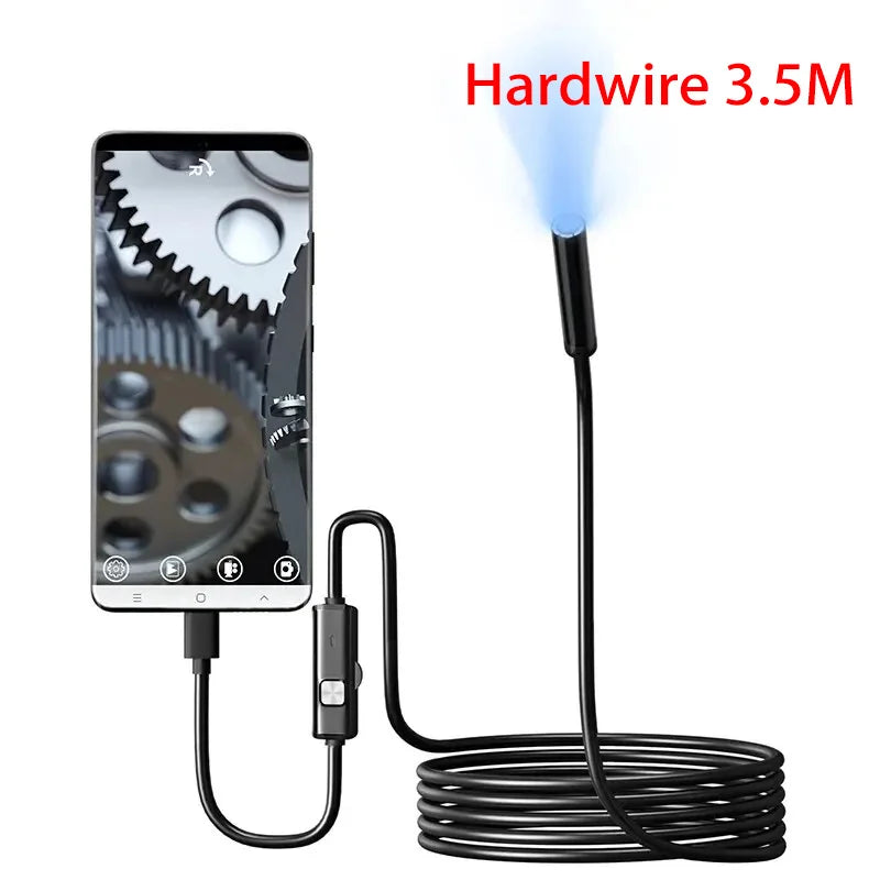 New Android Endoscope Camera 2 IN1 Micro USB Type-C Borescope Mini Camera Waterproof LED Car Inspection For HUAWEI XIAOMI PC