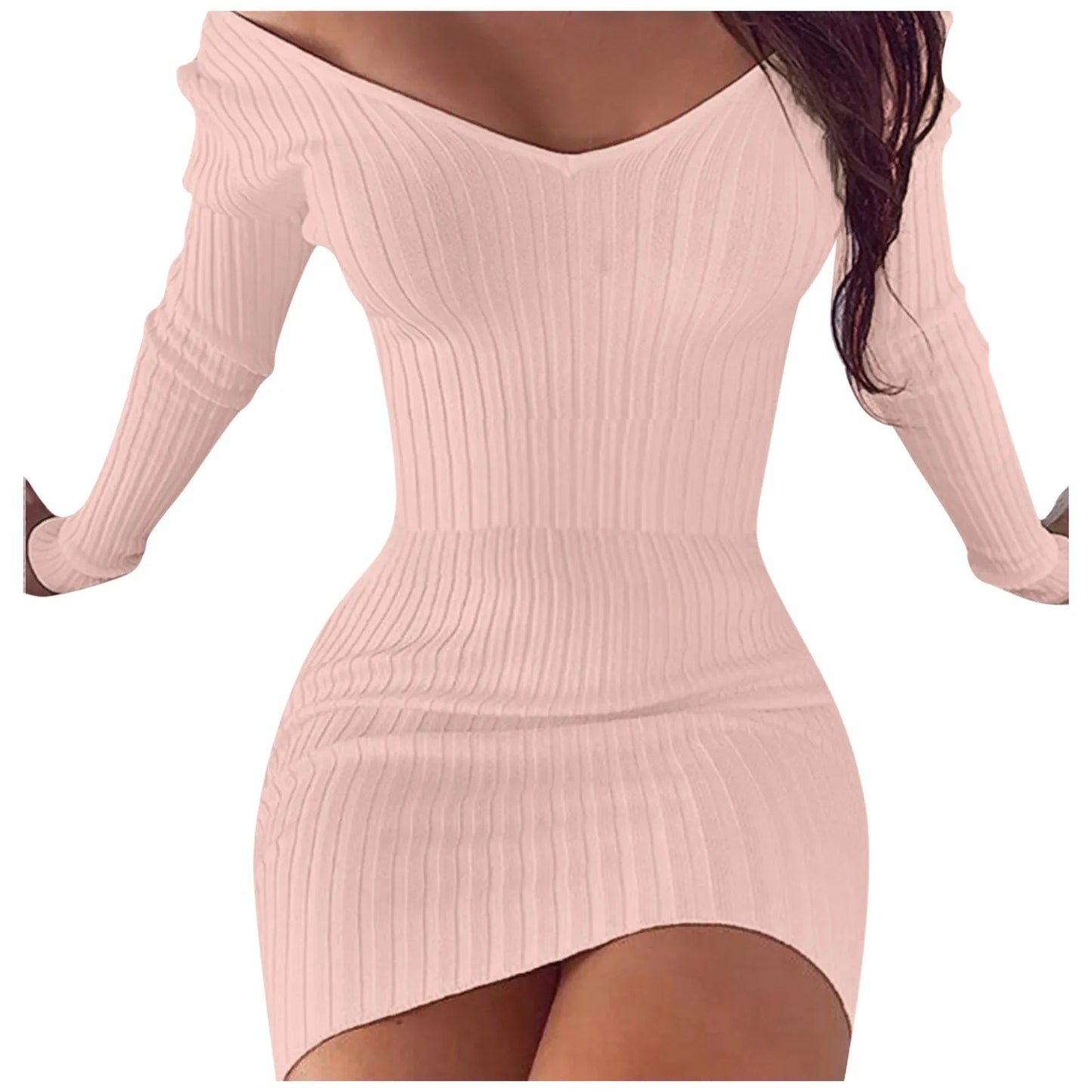Women's Slim Knitted Bodycon Dress