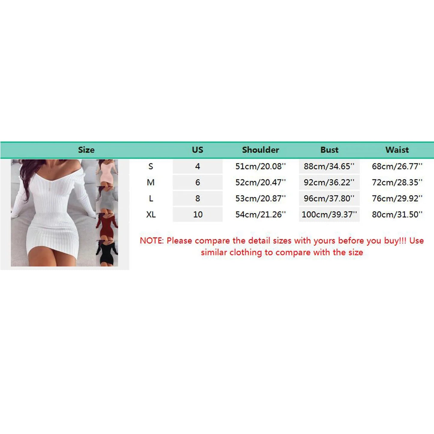 Women's Slim Knitted Bodycon Dress