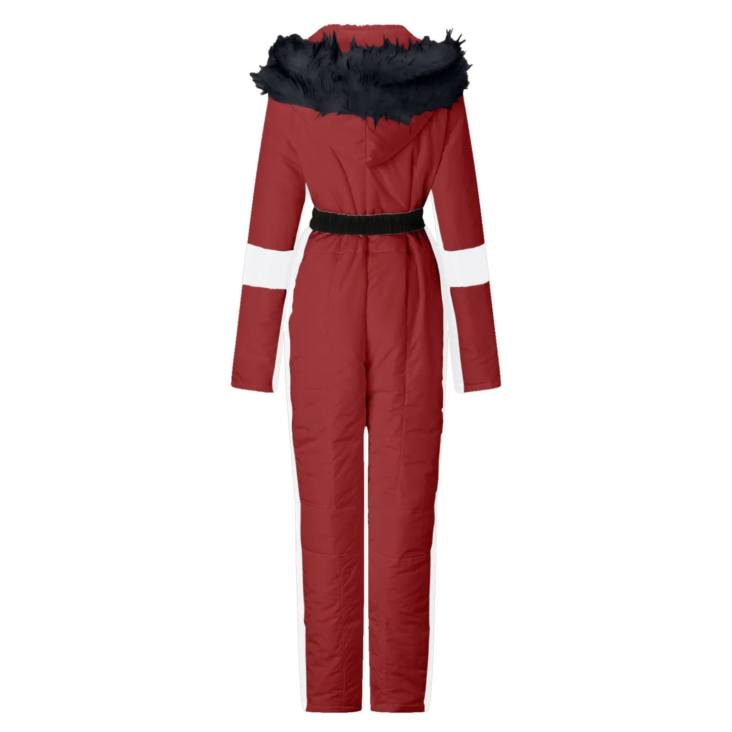 Women's Ski Parka - Thickened Quilted Jumpsuit with Removable Zipper