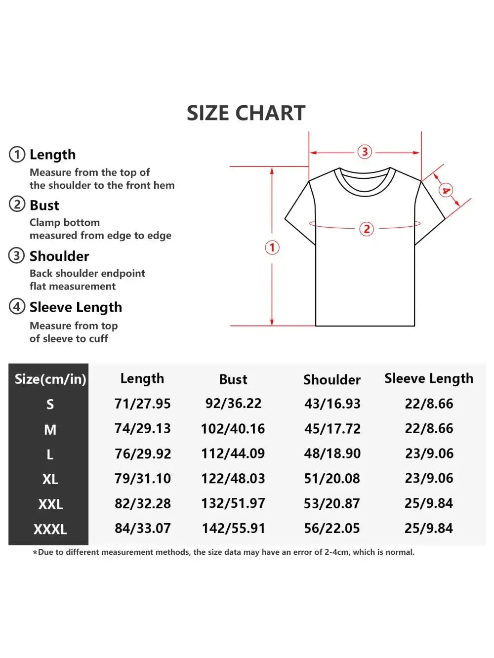 Size chart for Camisetas Mujer Men Clothing Homme Printing T Shirt New in Top Singer Mf Doom Madlib Madvillain Double Sided Graphic Tshirt