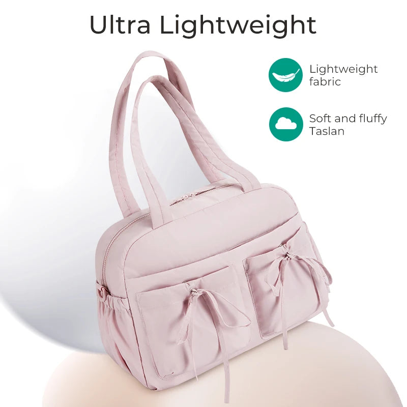 BAGSMART Waterproof Duffel Bag for Women with Wet Pocket Travel Weekender Shoulder Bag Carry on Beach Essentials Soft Polyester