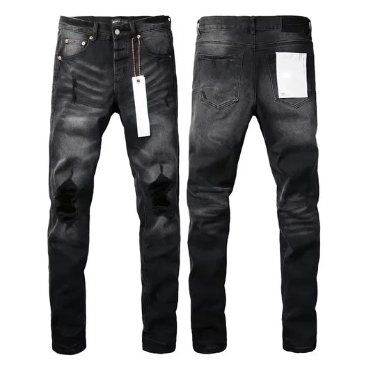 Men's Black Pleated Jeans