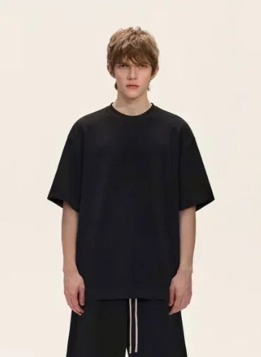 Pierce The Veil Band T-Shirt - Black Unisex Cotton Crew Neck Tee worn by a model showcasing its style and fit.