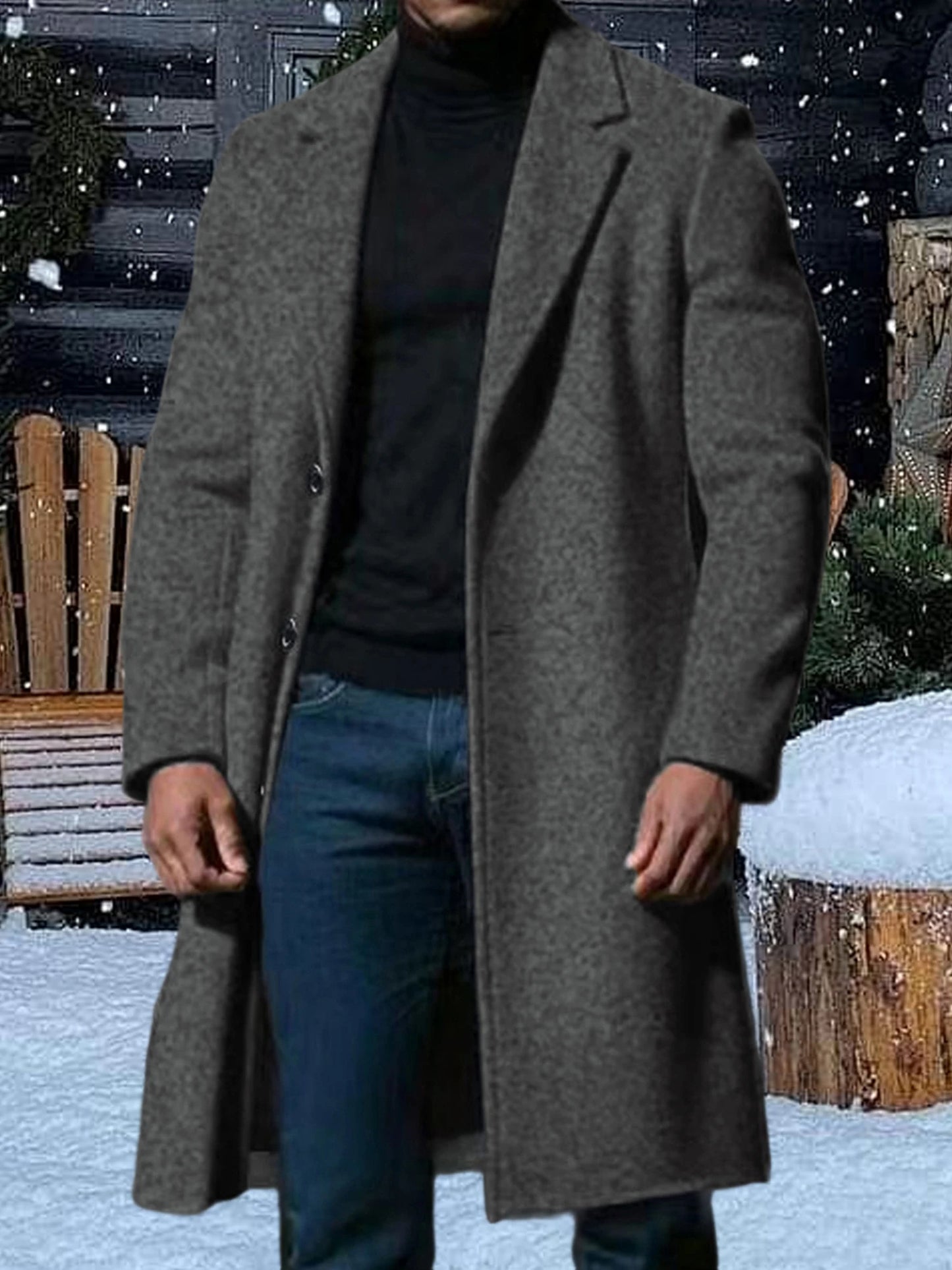 Men s Classic Wool Blend Pea Coat