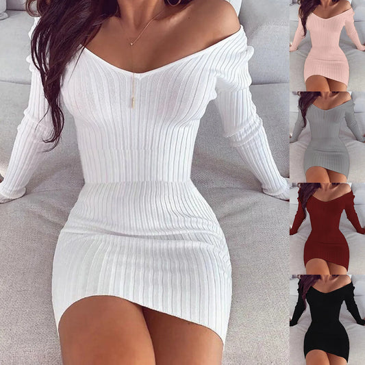 Women's Slim Knitted Bodycon Dress