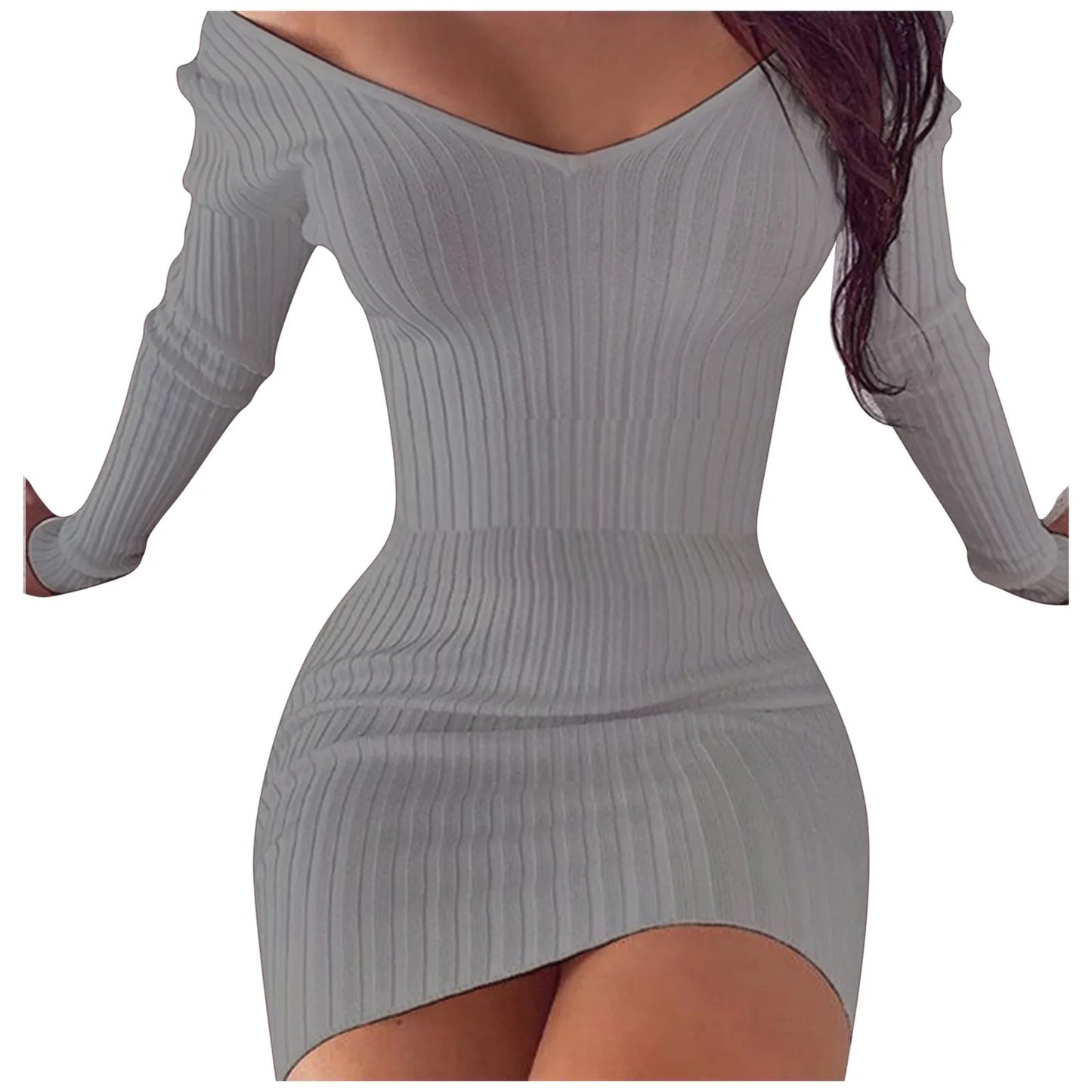 Women's Slim Knitted Bodycon Dress